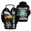 Premium Custom USCG Zip Up Hoodie VPVC609635, Gifts For Coast Guard Veteran, Gifts For Veterans Day.