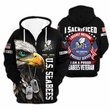 Premium Custom US Seabees Zip Up Hoodie VPVC609639, Gifts For Seabees Veteran, Gifts For Veterans Day.