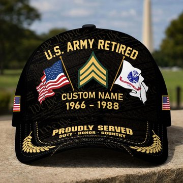 Premium Custom US Army Retired Cap DPVC030910