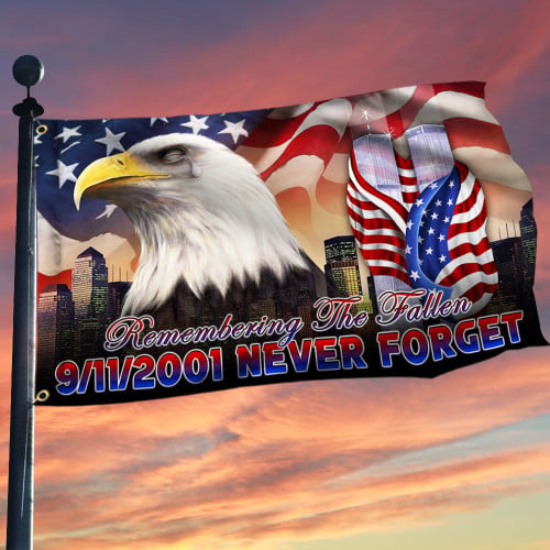 Premium America Patriot Day Grommet Remembering The Fallen Flag PVC130716