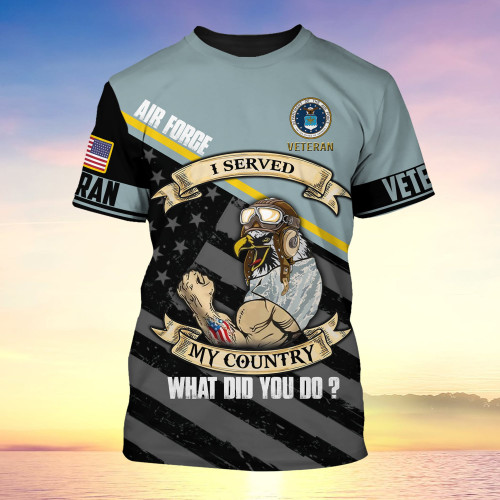 Premium What Did You Do U.S Veteran T-Shirt PVC010801