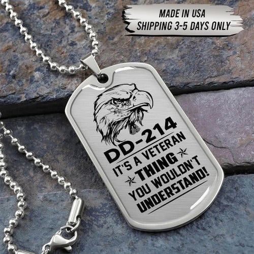 DD214 Military dog tag - It's a veteran thing TVNN050911