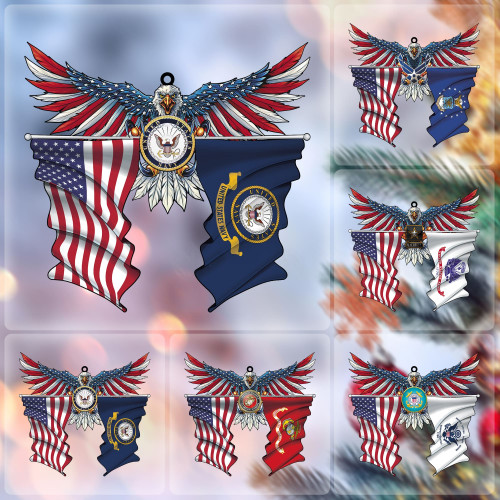 Premium Eagle US Veteran Ornament NPVC071015