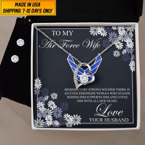 Unique US Veteran Wife Necklace Wife Gift From Husband NPVC020201
