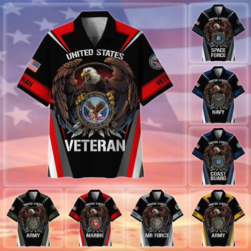 Premium US Multiple Service Veteran Hawaii Shirt NPVC230204