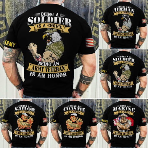 Premium Multiple US Military Services Veteran T-Shirt NPVC250203