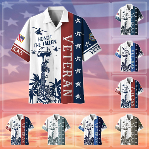 Premium Honor The Fallen US Veteran Hawaii Shirt NPVC070401