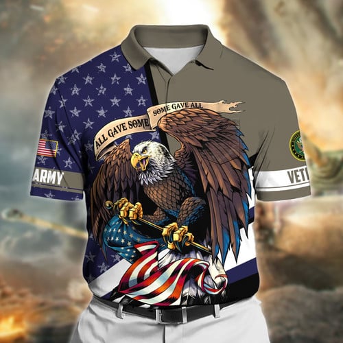 Premium All Gave Some Some Gave All US Veteran Polo Shirt With Pocket NPVC260401