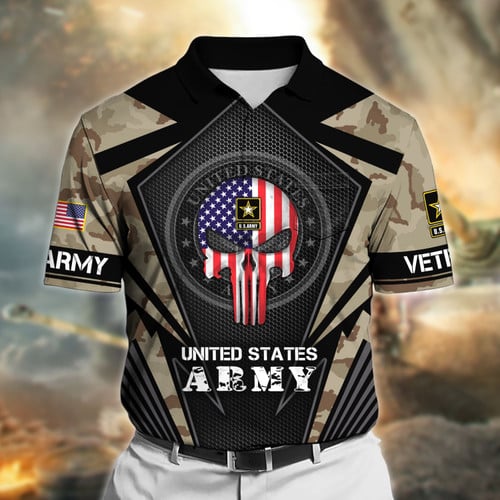 Premium Honoring All Who Served US Veteran Polo Shirt With Pocket NPVC050501