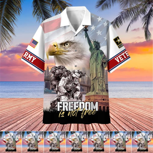 Premium Freedom Is Not Free US Veteran Hawaii Shirt NPVC020601