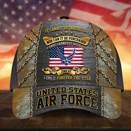 Premium I Have Earned It With My Blood Sweat And Tears US Veteran Cap APVC310701
