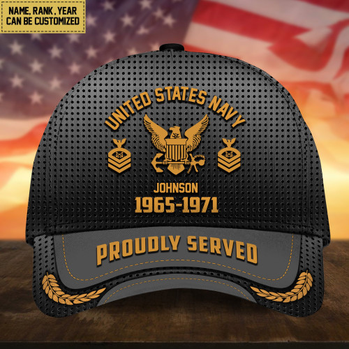 Premium Custom Name Rank And Year US Veteran Cap APVC160801