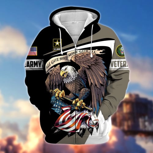 Premium Eagle US Veteran Zip Hoodie APVC220902