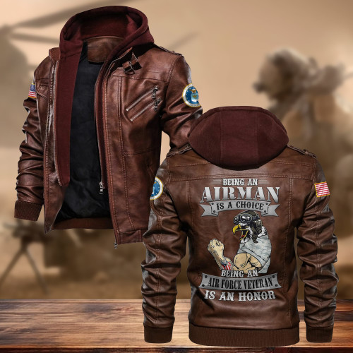 Premium US Veteran Leather Jacket APVC130906