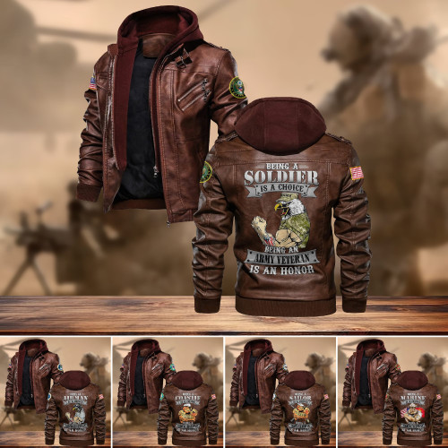 Premium US Veteran Leather Jacket APVC130906