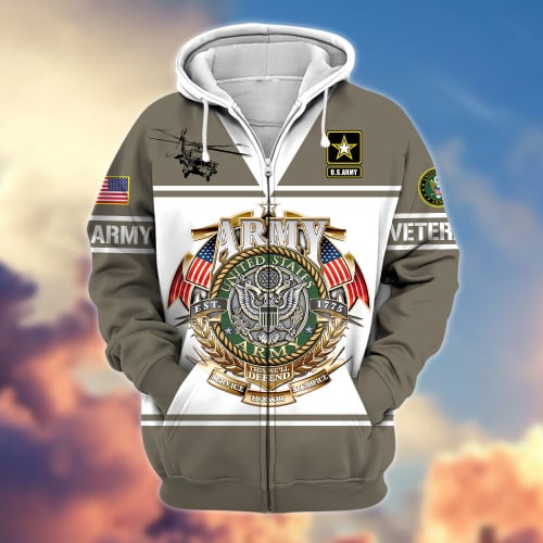 Premium Multiple US Military Services Zip Hoodie APVC281201