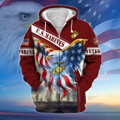 Premium American Pride US Veteran Zip Hoodie APVC150101