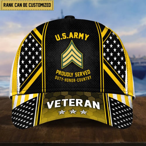Premium Custom Rank US Veterans Cap APVC220201