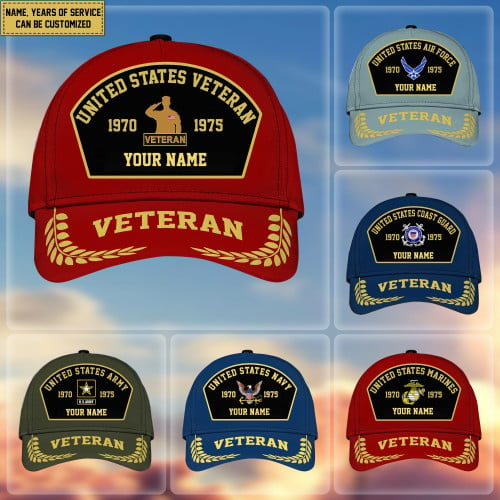 Premium Personalized Proudly Served US Veterans Cap APVC270203