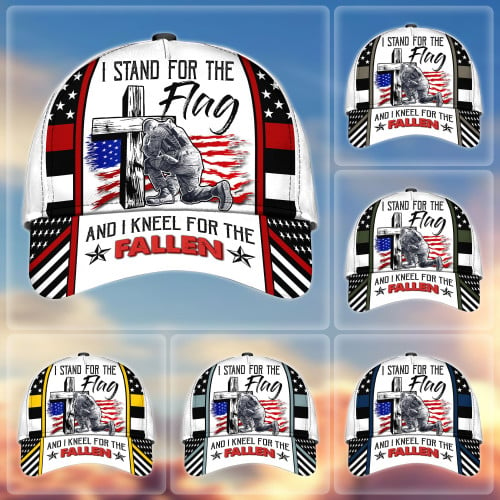 Premium I Stand For The Flag And I Kneel For The Fallen US Veterans Cap APVC110301
