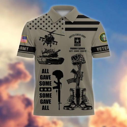 Premium All Gave Some Some Gave All US Veterans Polo Shirt APVC190301