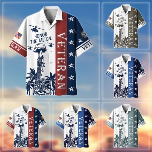 Premium Honor The Fallen US Veterans Hawaii Shirt NPVC070401