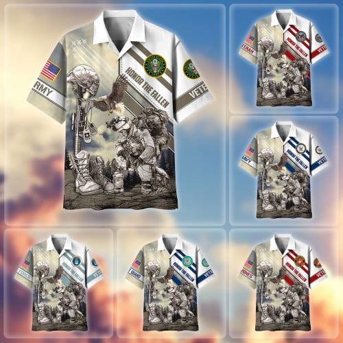Premium Honor The Fallen US Veterans Hawaii Shirt APVC020401