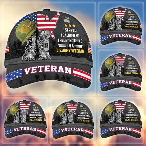 Premium Proudly Served US Veterans Cap APVC160403