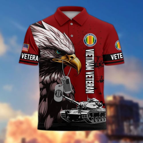 Premium US Veterans Polo Shirt BPHN230412, Gifts For US Veterans, Gifts On Memorial Day, Father's Day, Armed Forces Day, Veterans Day.