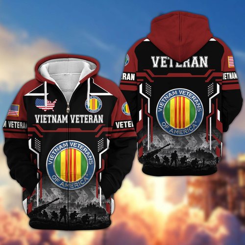 Premium US Veteran Zip Up Hoodie CPHN121011, Gifts For US Veterans, Gifts For Veterans Day.