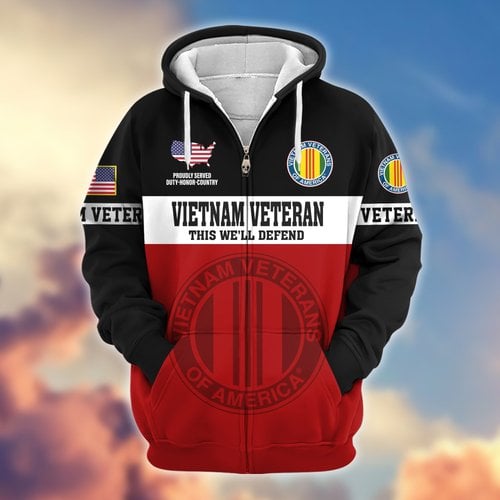 Premium US Veteran Zip Up Hoodie DPVC291001, Gifts For US Veterans, Gifts For Veterans Day.