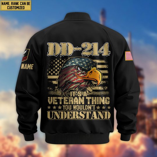 Premium Custom US Navy Veteran Bomber Jacket VPVC803802, Gifts For US Navy Veteran, Gifts On Father's Day, Veterans Day.