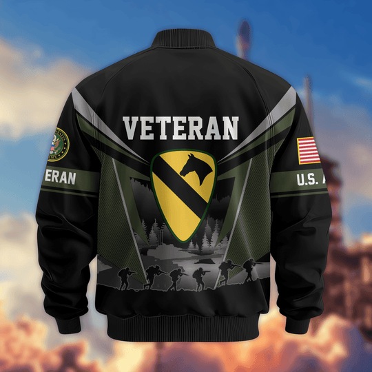 Premium Custom 1st Cavalry Division Bomber Jacket VPVC800261, Waterproof Windbreaker Coat, Army Veteran Gift, Veterans Day Gift.