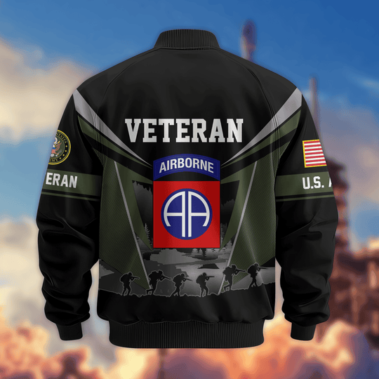 Premium Custom 82nd Airborne Bomber Jacket VPVC800263, Waterproof Windbreaker Coat, Army Veteran Gift, Veterans Day Gift.