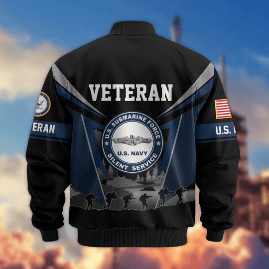 Premium Custom US Submarine Bomber Jacket VPVC800267, Waterproof Windbreaker Coat, Navy Veteran Gift, Veterans Day Gift.