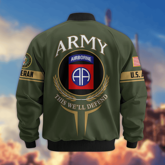 Premium Custom 82nd Airborne Bomber Jacket VPVC800273, Waterproof Windbreaker Coat, Army Veteran Gift, Veterans Day Gift.