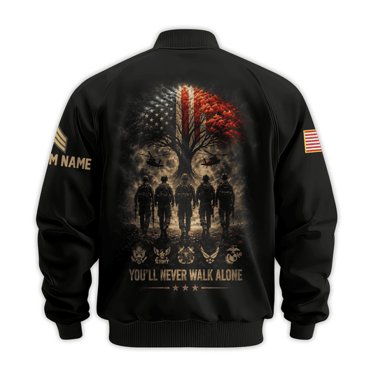 Premium Custom US Army Bomber Jacket VPVC811061, Waterproof Windbreaker Coat, Army Veteran Gift, Veterans Day Gift.