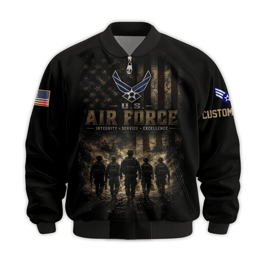 Premium Custom USAF Bomber Jacket VPVC811064, Waterproof Windbreaker Coat, Air Force Veteran Gift, Veterans Day Gift.