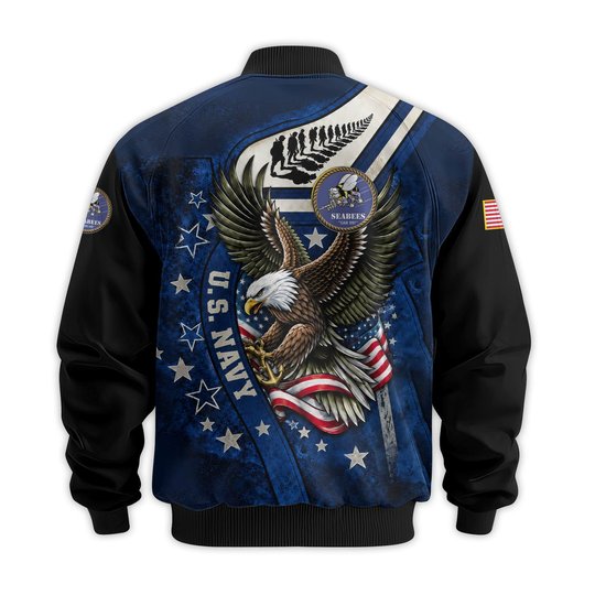Premium Custom US Seabees Veteran Bomber Jacket VPVC811509, Waterproof Windbreaker Coat, Seabees Veteran Gift, Veterans Day Gift.