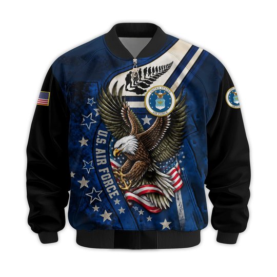 Premium Custom USAF Veteran Bomber Jacket VPVC811504, Waterproof Windbreaker Coat, Air Force Veteran Gift, Veterans Day Gift.