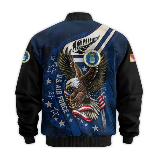 Premium Custom USAF Veteran Bomber Jacket VPVC811504, Waterproof Windbreaker Coat, Air Force Veteran Gift, Veterans Day Gift.