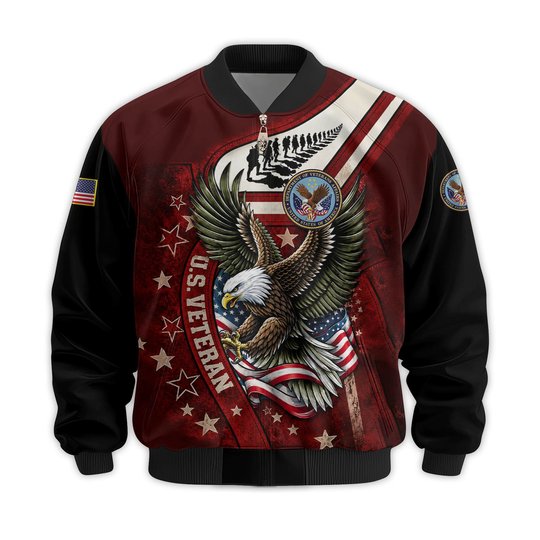 Premium Custom US Veteran Bomber Jacket VPVC811507, Waterproof Windbreaker Coat, US Veteran Gift, Veterans Day Gift.
