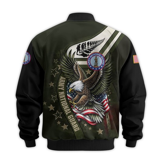 Premium Custom Army National Guard Veteran Bomber Jacket VPVC811508, Waterproof Windbreaker Coat, Army National Guard Veteran Gift, Veterans Day Gift.