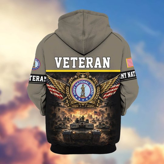 Premium US Veteran Zip Up Hoodie BTTN151021, Gifts For US Veterans, Gifts For Veterans Day.