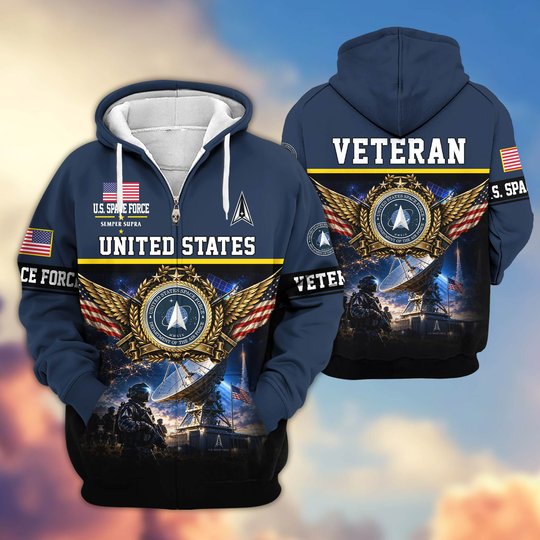 Premium US Veteran Zip Up Hoodie BTTN151021, Gifts For US Veterans, Gifts For Veterans Day.