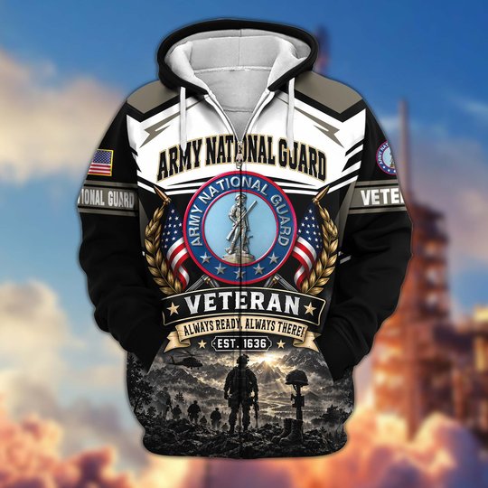 Premium US Veteran Zip Up Hoodie CPHN151011, Gifts For US Veterans, Gifts For Veterans Day.