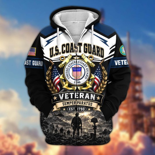 Premium US Veteran Zip Up Hoodie CPHN151011, Gifts For US Veterans, Gifts For Veterans Day.