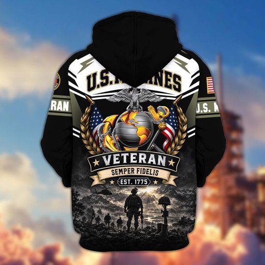 Premium US Veteran Zip Up Hoodie CPHN151011, Gifts For US Veterans, Gifts For Veterans Day.