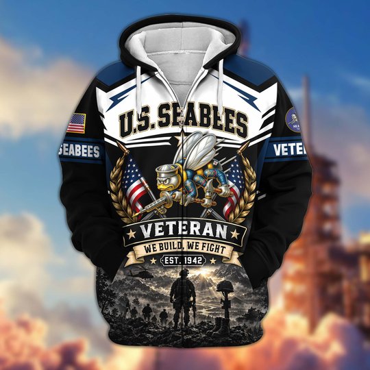 Premium US Veteran Zip Up Hoodie CPHN151011, Gifts For US Veterans, Gifts For Veterans Day.