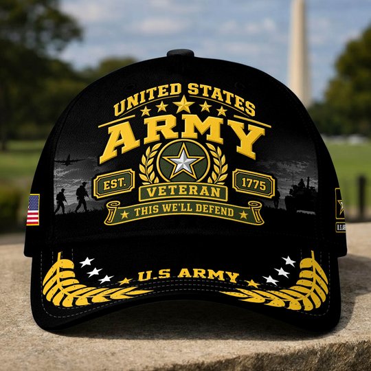Premium US Veterans Baseball Hats BTTN191021, Gifts For US Veterans, Gifts For Veterans Day, Father's Day.